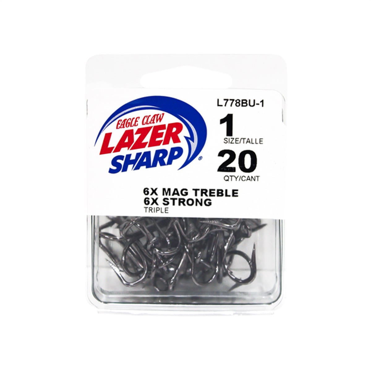 Anzuelo Eagle Claw Triple 6X Lazer L778BU