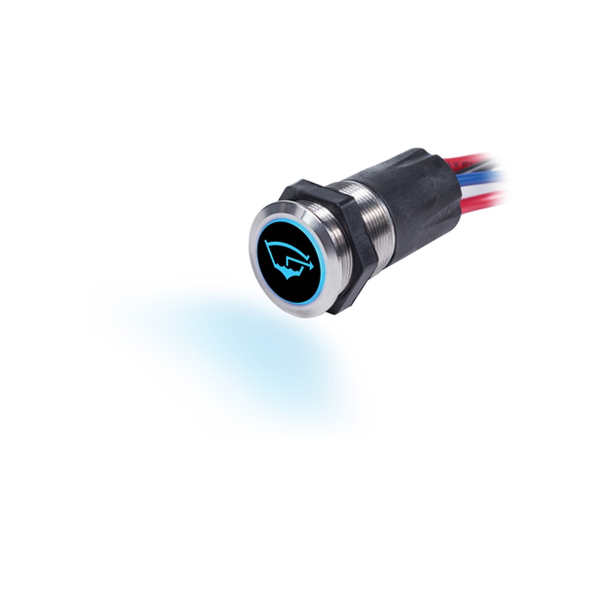 Switch Retroiluminado Blue Sea con Pulsador 15A - Apagado - Incendido 4180