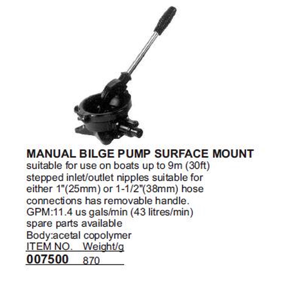 Bomba Manual Pet 11.4 gl