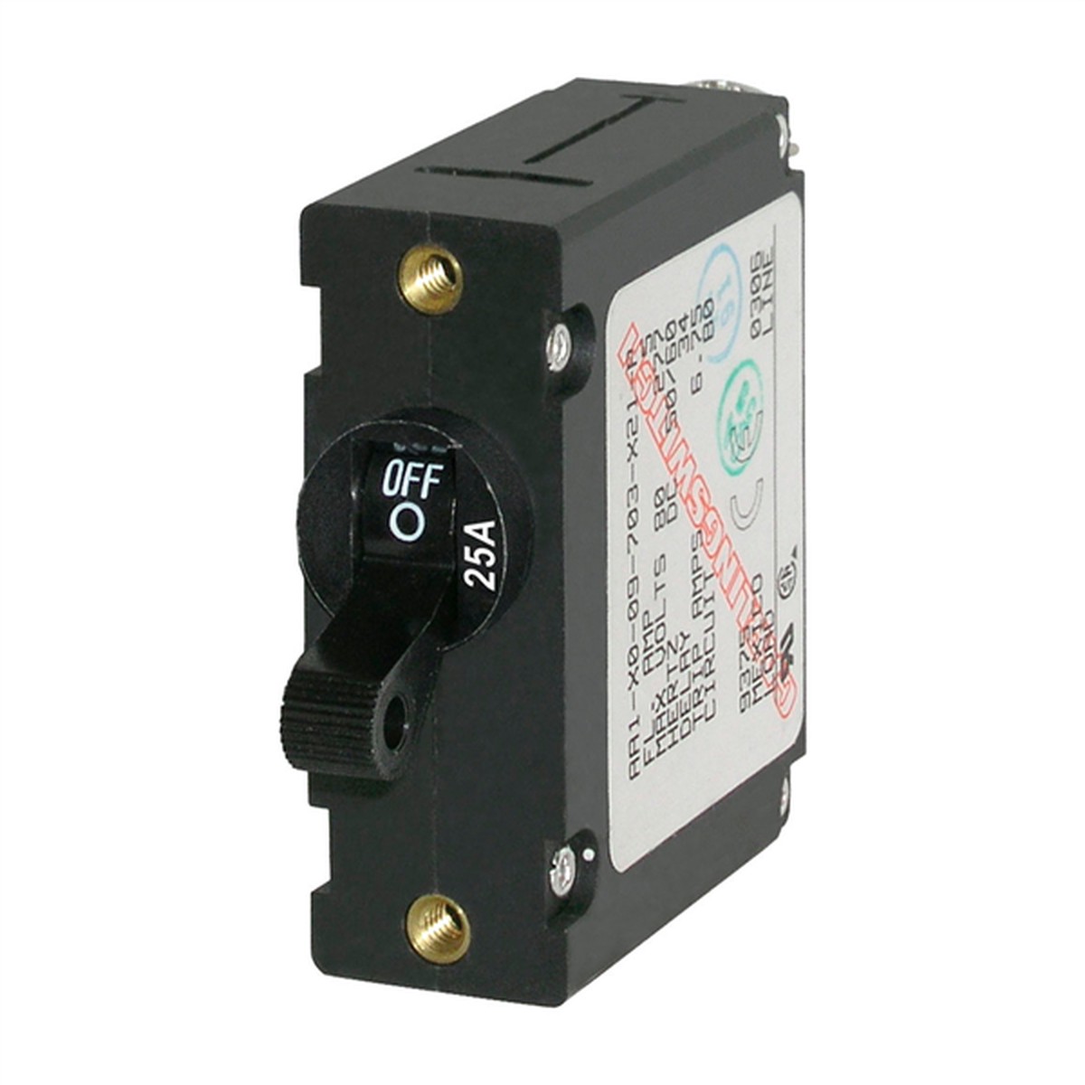 Breaker Toggle Blue Sea 25A Negro - 7216