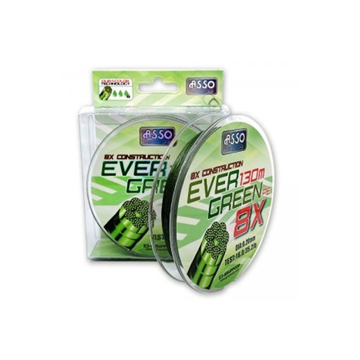 Cuerda Asso Pe 8X Evergreen 130m