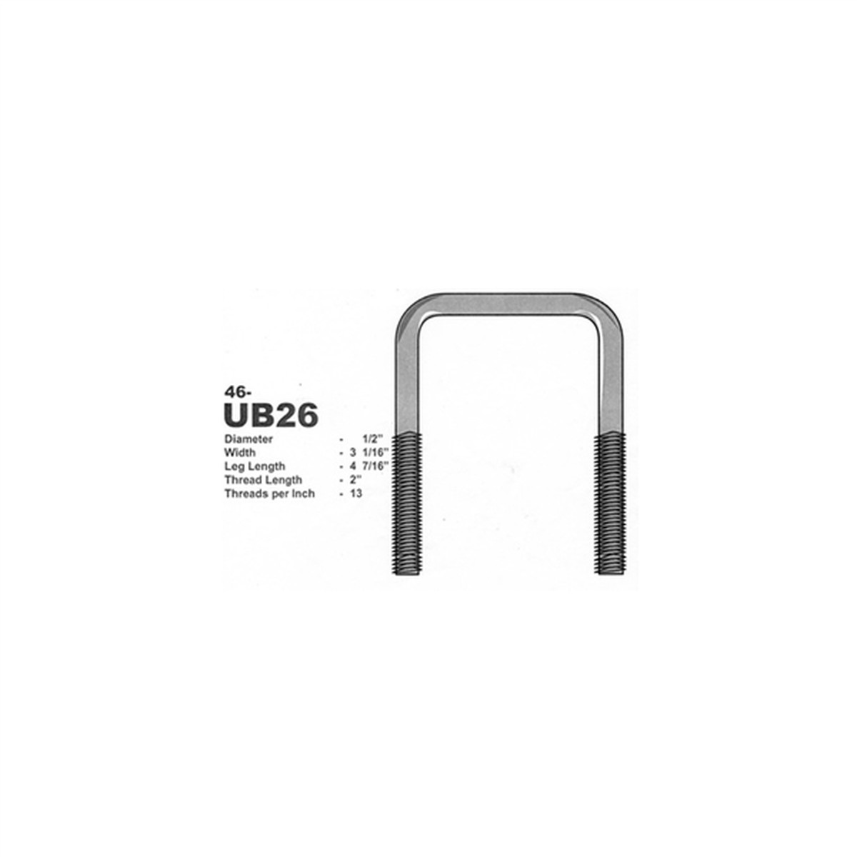 U Bolts Trailer Panama East Cuadrado Galvanizado - 46-UB26G