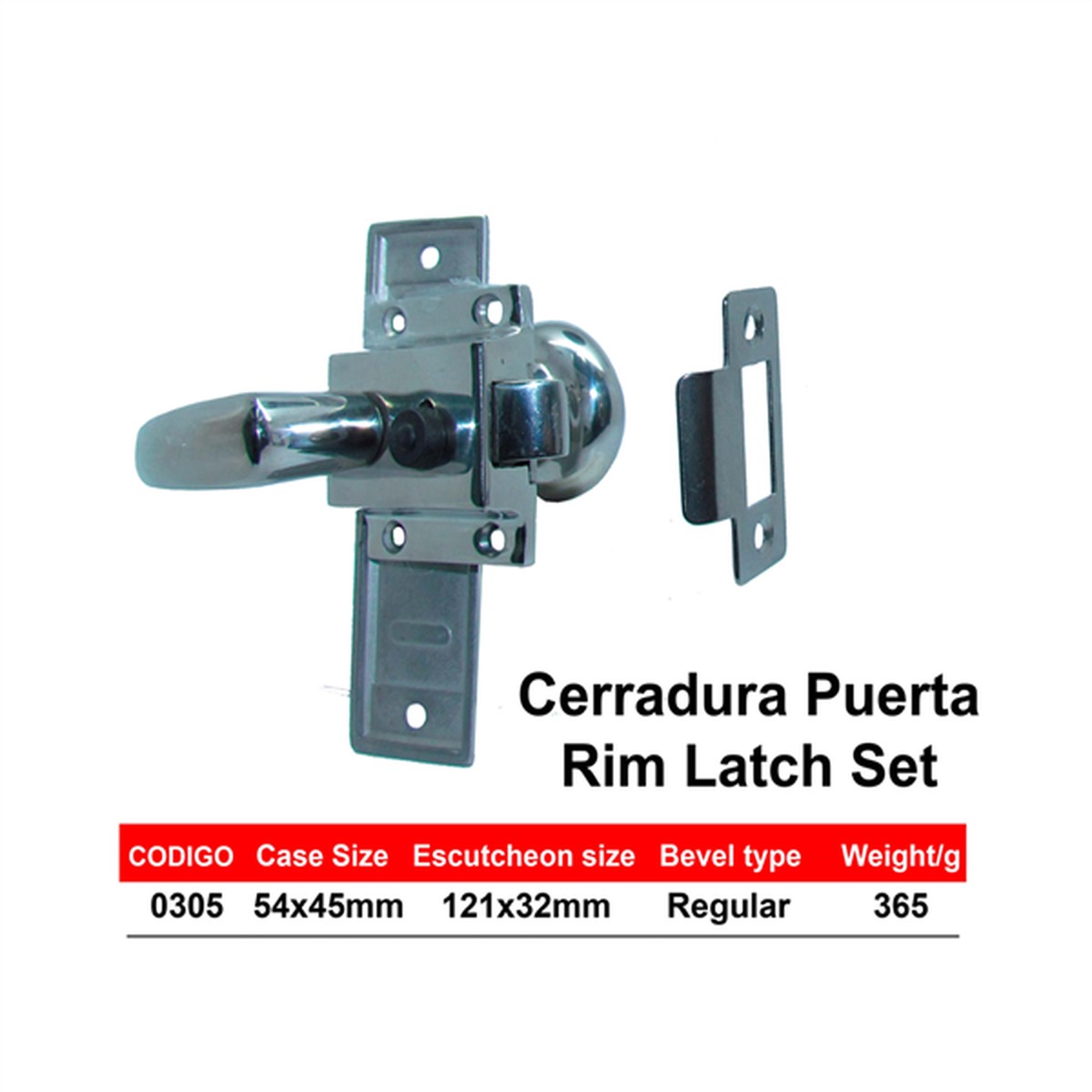 Cerradura Panama East Puerta Rim Latch Set