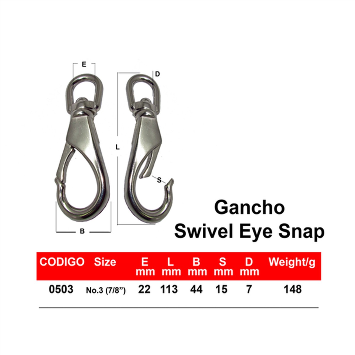 Panama East Swivel Eyes Snap Hook