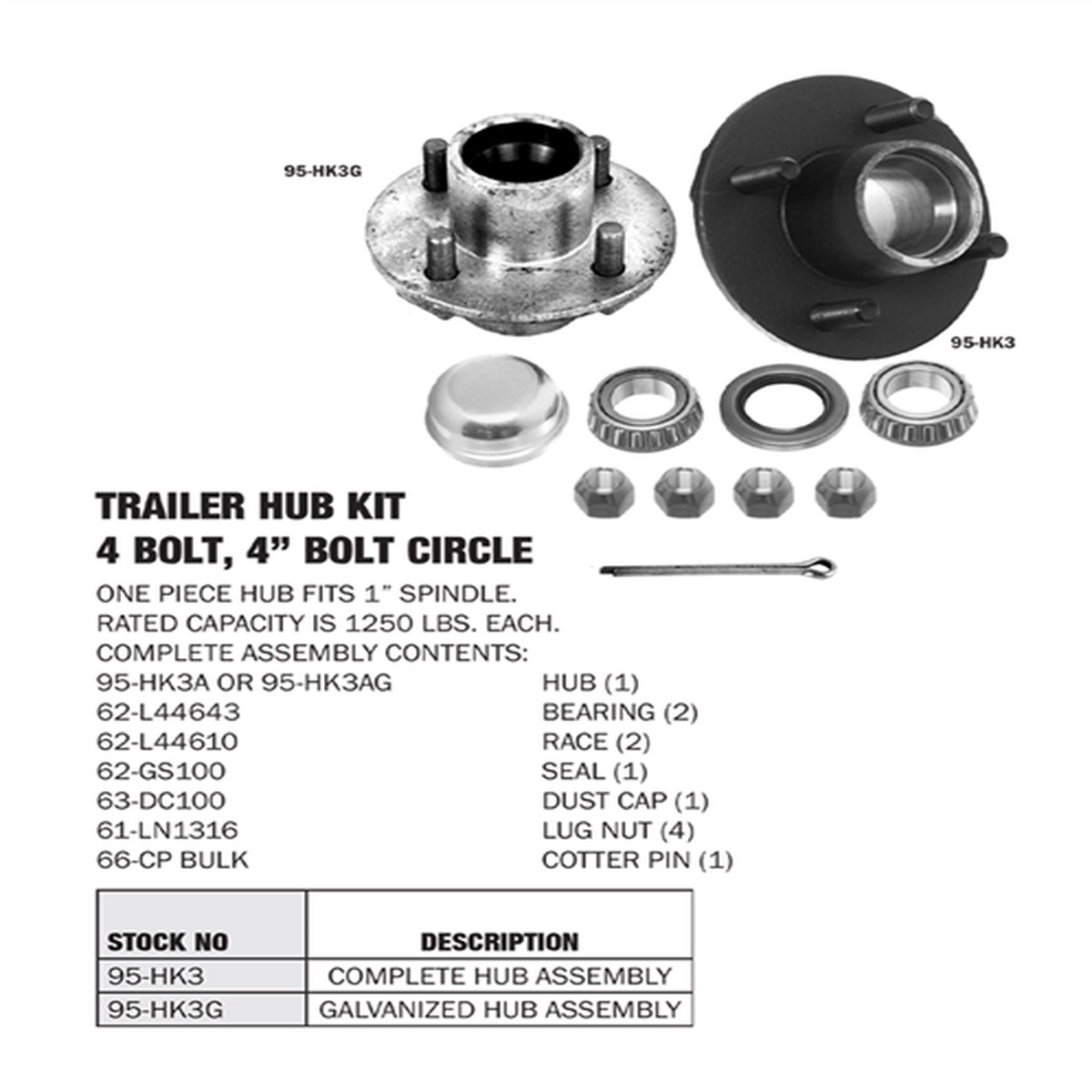 Hub Trailer Panama East 4 Pernos 1"