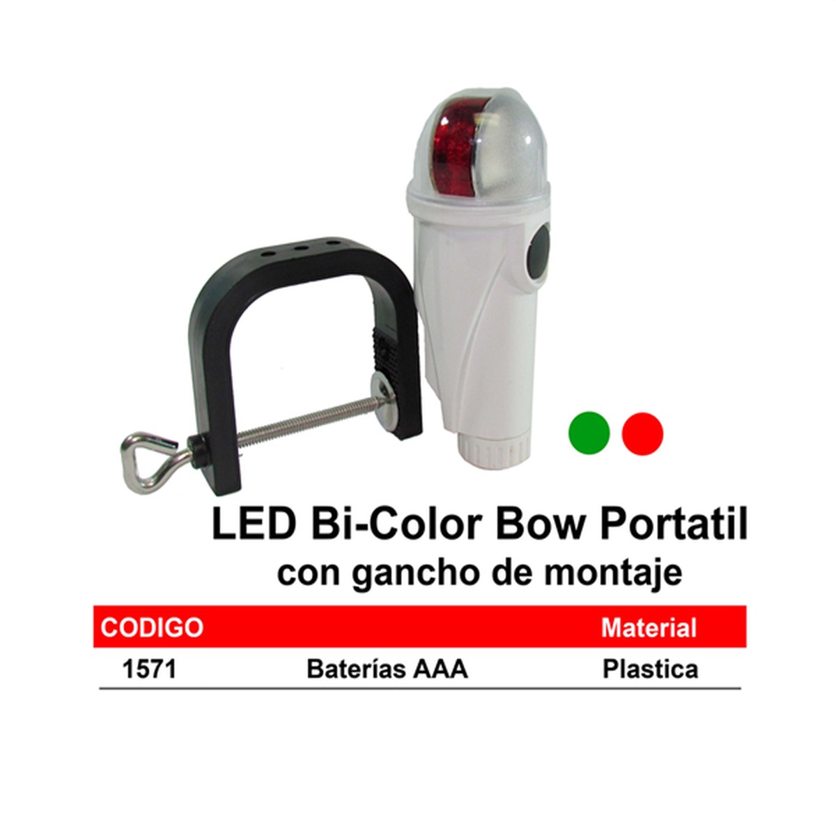 Luz de Navegacion Panama East Bi-Color Portatil