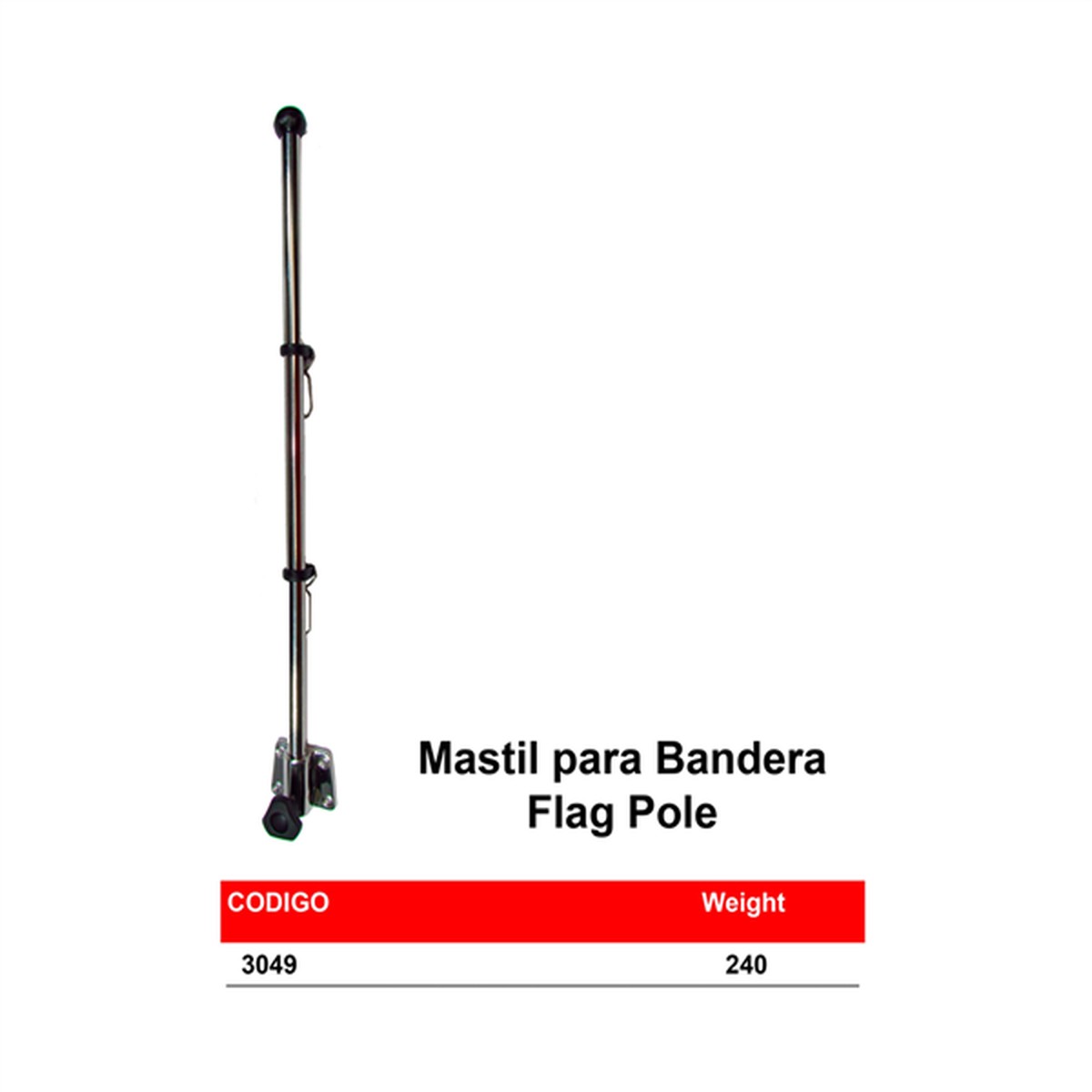 Panama East Fixed Flag Pole Vert