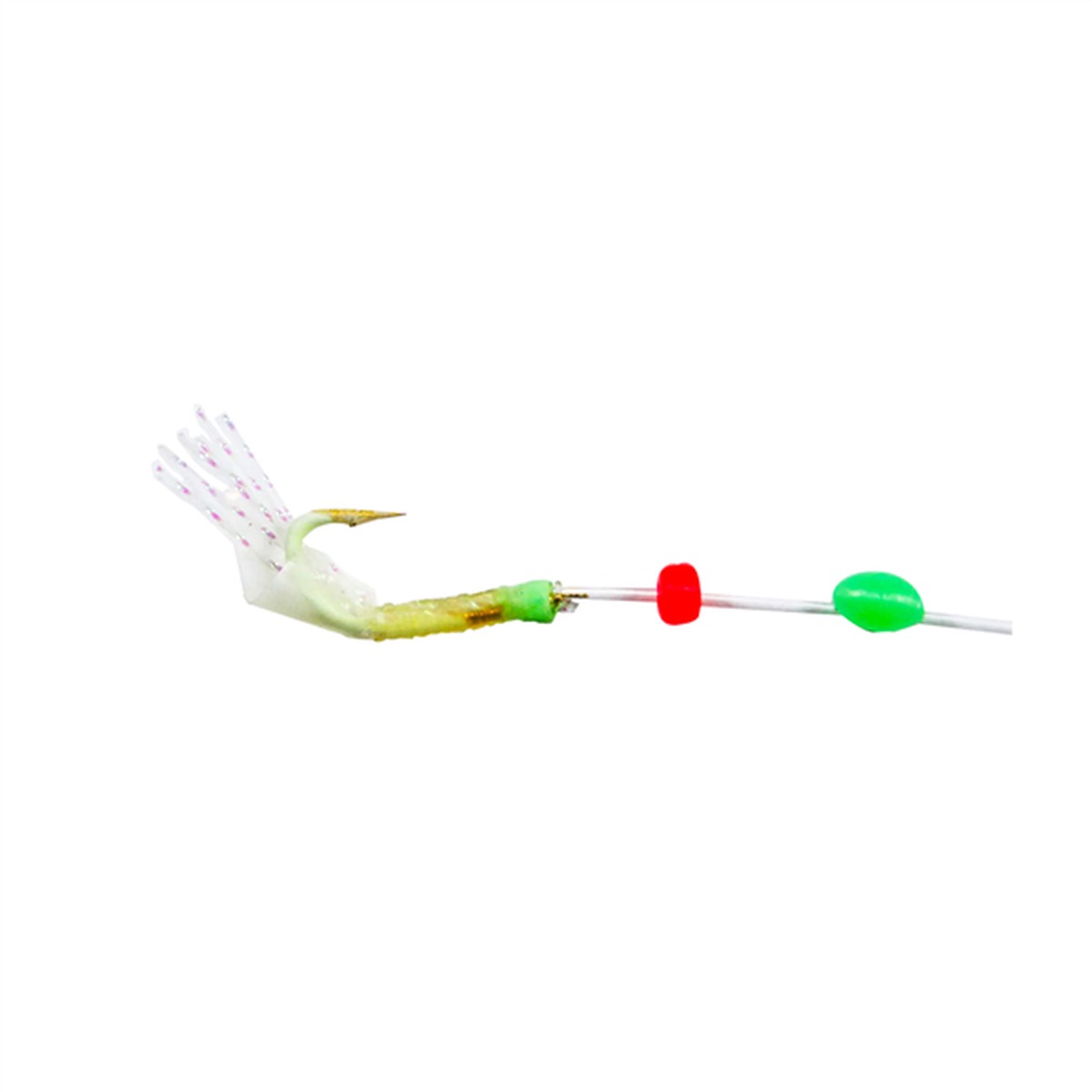 Seuelo Ahi Sabiki Rig Glow Hook Speckled Shrimp
