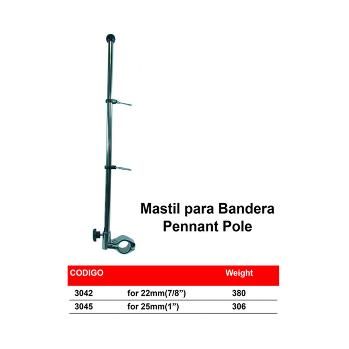 Panama East Rail Flagpole