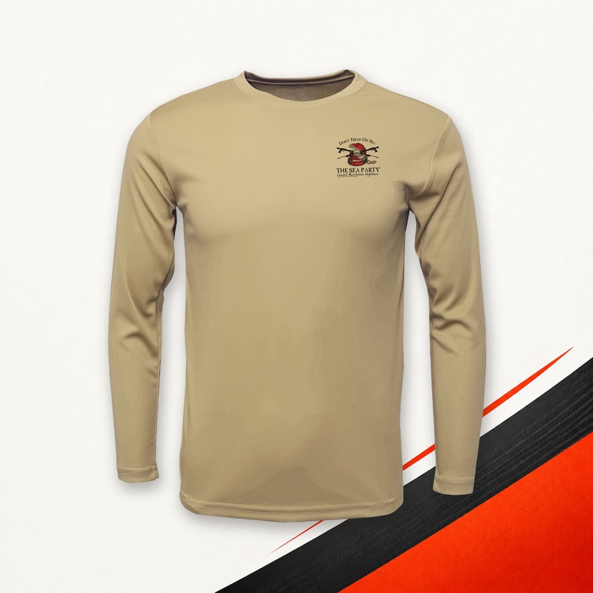 Diver Eel Logo LS Performance Crew, UPF 50 long sleeve fishing shirt