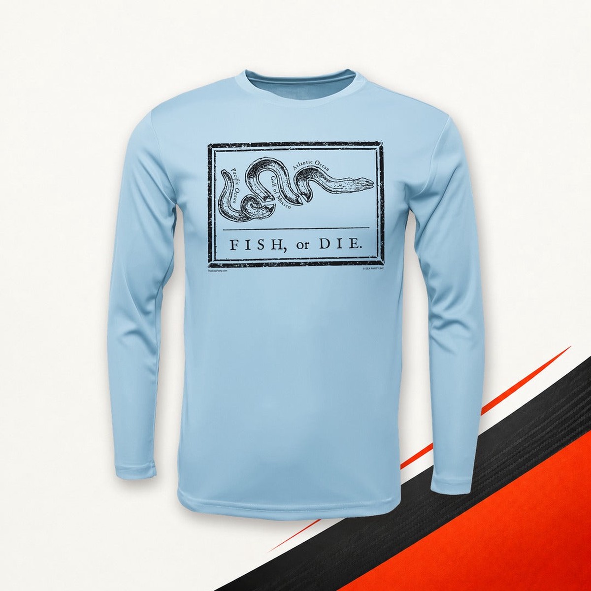 Fish or Die LS Performance Crew, UPF 50 long sleeve shirt